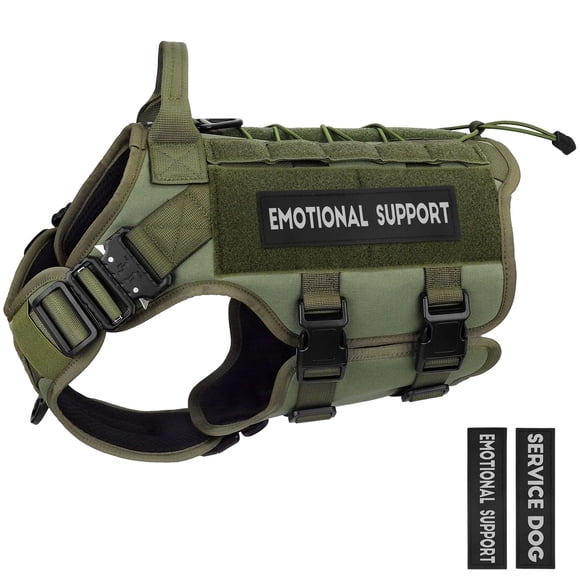 Chaleco para perros PETNANNY Tactical Service para perros, color verde, talla L