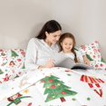 thumbnail image 4 of Manfei Cartoon Cute Princess Bedding Comforter Set 7-Piece for Kid, Xmas Tree King Bedding Sets, Merry Christmas Theme Reversible Bed Sheets, Ultra Soft Home Decor, 4 of 7