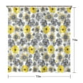 thumbnail image 5 of Waterproof Flower Watercolor Gray Yellow Art Shower Curtain 72x72 Inch Boho Style Polyester Unique Shower Curtain for Bathroom Hotel Home Decor with 12 Plastic Hooks, 5 of 5