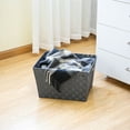 thumbnail image 4 of Mainstays Large Gray Woven Fabric Decorative Storage Basket, 16 in x 9.6 in x 13.4 in, 4 of 14