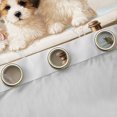 thumbnail image 4 of Homewish Cute Maltese Dog Kitchen Curtains,Pink Peony Flower Black Out Curtains Pack of 2 (42x63 Each),Cream, 4 of 6