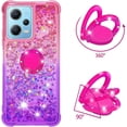 thumbnail image 3 of Slim Fit Phone Case for Redmi Note 12 4G, Bling Shiny Quicksand Effect TPU Bumper Case with Four Corners Heavy Anti-Fall Protection for Redmi Note 12 4G,Pink Purple, 3 of 14
