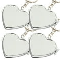 thumbnail image 4 of PENGXIANG 4Pcs Mini Heart Mirror Keyring Folding Metal Mirror Key Chain Pendant Ornament, 4 of 6