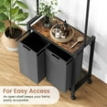 thumbnail image 3 of Towallmark Laundry Sorter Cart With Hanging Clothes Rack, Removable Drying Rack & Lockable Rollers, Space Saving Laundry Basket Organizer With Hanger, 3 of 9