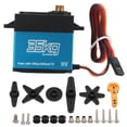 thumbnail image 2 of Servo Numérique à Engrenages Inoxydables, Processus d'Anodisation Dur, Faible Consommation de Puissance, Réponse Rapide, Haute Précision, Servomoteur Sans Noyau de 35 Kg pour Voiture 1/10, 2 of 8