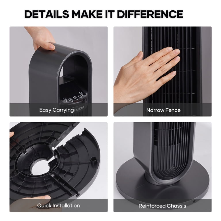 MaxKare 36 Inch Tower Fan with Remote and 3 Wind Modes photo 6