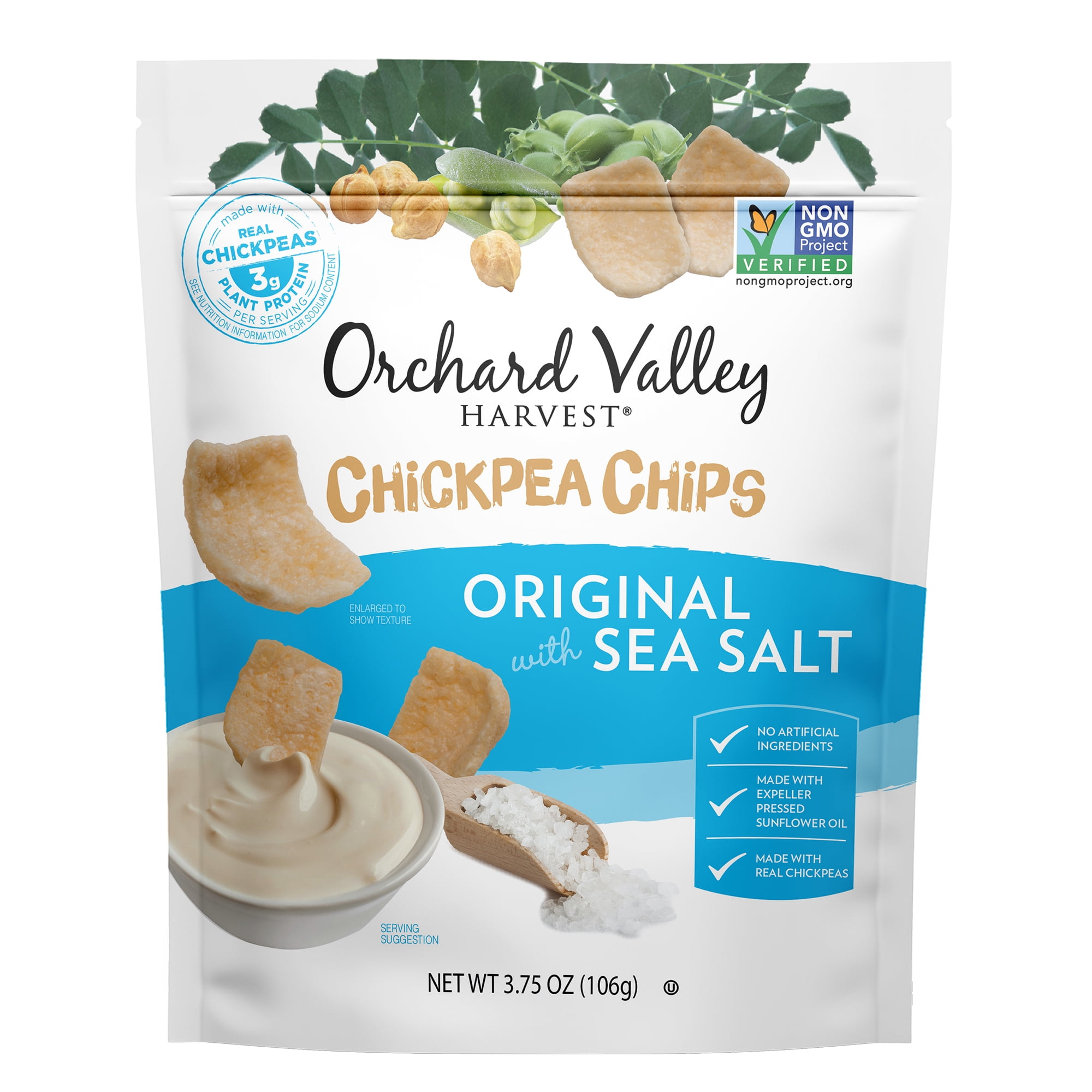 Orchard Valley Harvest Original Chickpea Chips, 3.75 Oz.