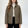 thumbnail image 3 of Byworldtasic Womens Lightweight Quilted Jacket Fall Button Down Puffer Jackets Loose Fit Stand Collar Warm Coats, 3 of 5