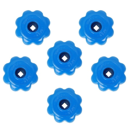 

6pcs Practical Handwheel Handle Angle Switch Fittings (Blue)