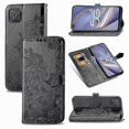 thumbnail image 1 of Funda de cuero tipo billetera para Oppo Reno 4z 5g con diseño de mandala en relieve y tapa magnética, protección a prueba de golpes, color negro, 1 of 5