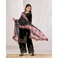 thumbnail image 3 of Futragabha Black Velvet Suit Set with Floral Printed Organza Dupatta, 3 of 3