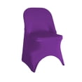 thumbnail image 2 of Your Chair Covers - Stretch Spandex Folding Chair Cover Purple, 2 of 6