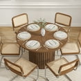 thumbnail image 6 of Round Dining Table for 4-6 People, Circle Kitchen Table for Dining Room, Fluted Dining Kitchen Table, 6 of 8