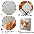 thumbnail image 3 of Designart "Abstract Abstractions Of Copper Leaves III" Leaves Wall Art Living Room, 3 of 7