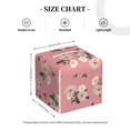 thumbnail image 4 of Tissue Rose Flowers Box Cover Holder, Square by Xecao - Leather Decorative Organizer for Tabletop, Bathroom, Car, Office, 4 of 8