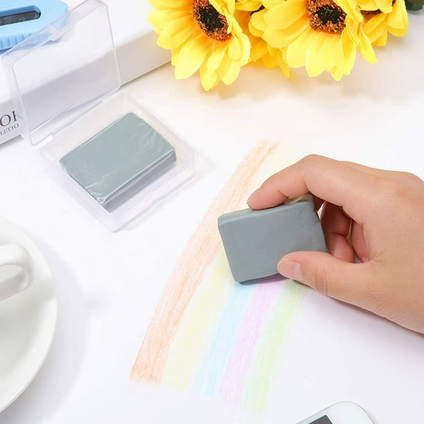 8 Pieces Rubber Erasers Kneaded Erasers Kneaded Art Erasers Large Rubber Kneaded  Erasers for Drawing, Cleaning and Pastel, Grey 