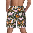 thumbnail image 4 of Goofa Roosters and Chicks Printed Men's Swim Trunks Board Shorts Quick Dry Mens Swimming Trunks with Compression Liner,Breathable Fit Hawaii Beach Shorts-Small, 4 of 9