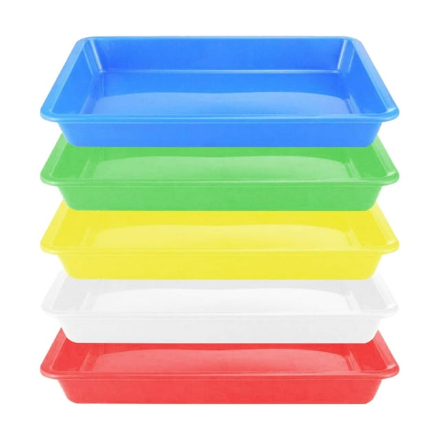 5 bandejas para servir comida para fiestas, bandejas para verduras, organizador de mesa, platos ligeros de encimera para picnics, suministros para 245 cm x 185 cm x 23 cm