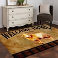thumbnail image 3 of WELCOME TO MY FARMHOUSE Area Rugs 4x6 ft Country Sheep Brown Stripe Red Barn Retro Washable Rug Non Slip Indoor Carpet Absorbent Floor Mat for Living Room Bedroom Dining Room, 3 of 9