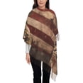 thumbnail image 3 of Xecao Patriotic Deer Soldier Salute Pattern Womens Winter Scarf Fall Scarf Oversized Large Scarf for Women Warm Shawl Wrap, 3 of 8