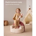 thumbnail image 4 of Toddler Chair Comfy, Foam Kids Chair with Soft Teddy Plush, Toddler Reading Chair with Cute Rainbow Designs- Light Cream, 4 of 18