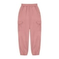 thumbnail image 4 of Hurxie Deals Boys Baggy Cargos Casual Drawstring Joggers Tapered Pants Pink,3 Year, 4 of 7