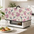 thumbnail image 4 of FOR U DESIGNS Cherry Blossom Hummingbird Print Microwave Oven Dust Cover Uv Protection Microwave Dust Covers Cloth Foldable Lid for Air Fryer Toaster Oven with Top Handle-L, 4 of 8