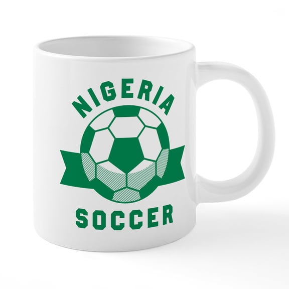 CafePress - Nigeria Soccer Mugs - 20 Oz White Ceramic Mega Mug