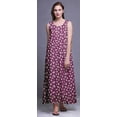 thumbnail image 3 of Bimba Rayon Maxi Nightwear Ladies Rayon Printed Sleeveless Night Gown Maxi Dress-M, 3 of 5