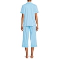 thumbnail image 4 of Secret Treasures Women's Plus Traditional Short Sleeve Notch Collar Pajamas Set, 4 of 7