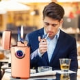 thumbnail image 5 of Blasgw Cool Lighters, Fire Gas Lighter Blue Flame Inflatable Windproof Double Torch Lighter Accessories Men's Gift Gold, 5 of 5