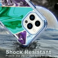 thumbnail image 5 of Dteck for iPhone 15 Pro Case, 3 in 1 Heavy Duty Hybrid Hard PC Rugged Marble Pattern Protective Cover for Apple iPhone 15 Pro,09#-Green, 5 of 6