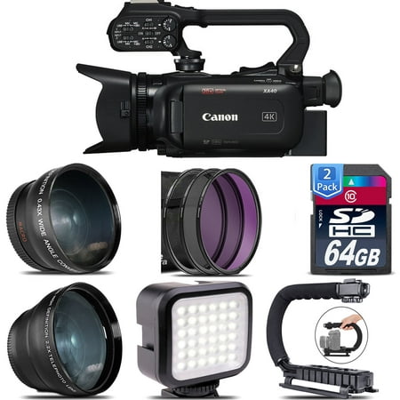 New Canon XA40 Professional UHD 4K Camcorder with 128GB Starter Bundle (Best Way To Save Taxes In Usa)