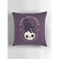 thumbnail image 5 of Ryan; Happy Halloween Cute Black Cat on Skull Throw Pillow Cover 45x45cm – Spooky & Fun Holiday Cushion Case, 5 of 7