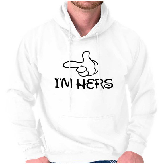 Cute Cartoon Lovers His Hers Set Men's Big & Tall Graphic Hoodie Brisco Brands 2X