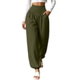 thumbnail image 2 of YHAJDS Women Yoga Workout Pants Solid Color Jogger Style Long Sports Trousers Designed With Pockets, 2 of 8