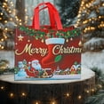 thumbnail image 5 of Non-woven Christmas Gift Bags, Durable Reusable Holiday Gift Bags for Christmas Presents, Festive Christmas Gift Bags for Friends, Lightweight Gift Bags for Holiday Gifting, 12.6*9.84*6.69in, D, 5 of 7