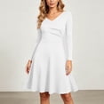 thumbnail image 5 of SOOMLON Mini Dresses for Women Plus Size Long Sleeve Short Dress Soft Stretch Dress Flowy Summer Beach Vacation Wear, 5 of 9