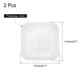 thumbnail image 2 of Uxcell 2packs Shower Drain Hair Catcher Square Drain Strainer for Bathtub, White, 2 of 5