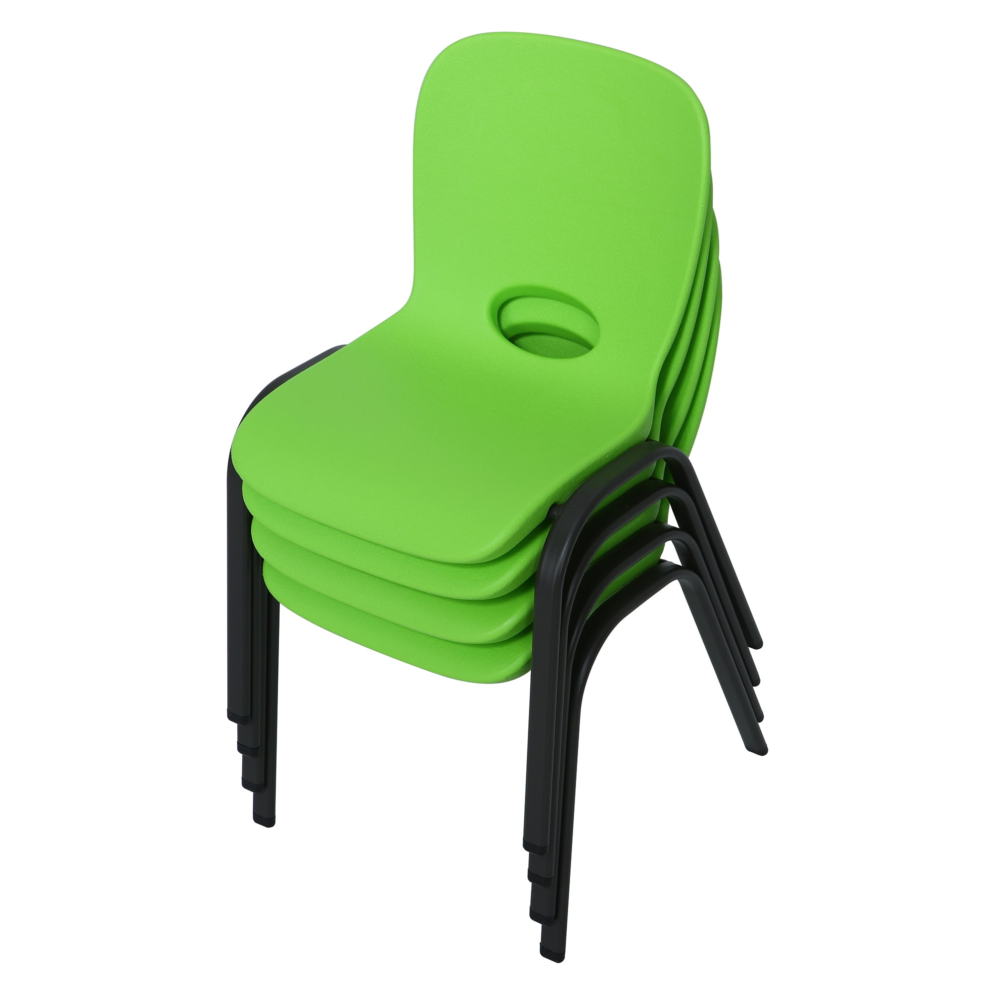 Lifetime Kids Stacking Chairs Indoor/Outdoor Lime Green, 4