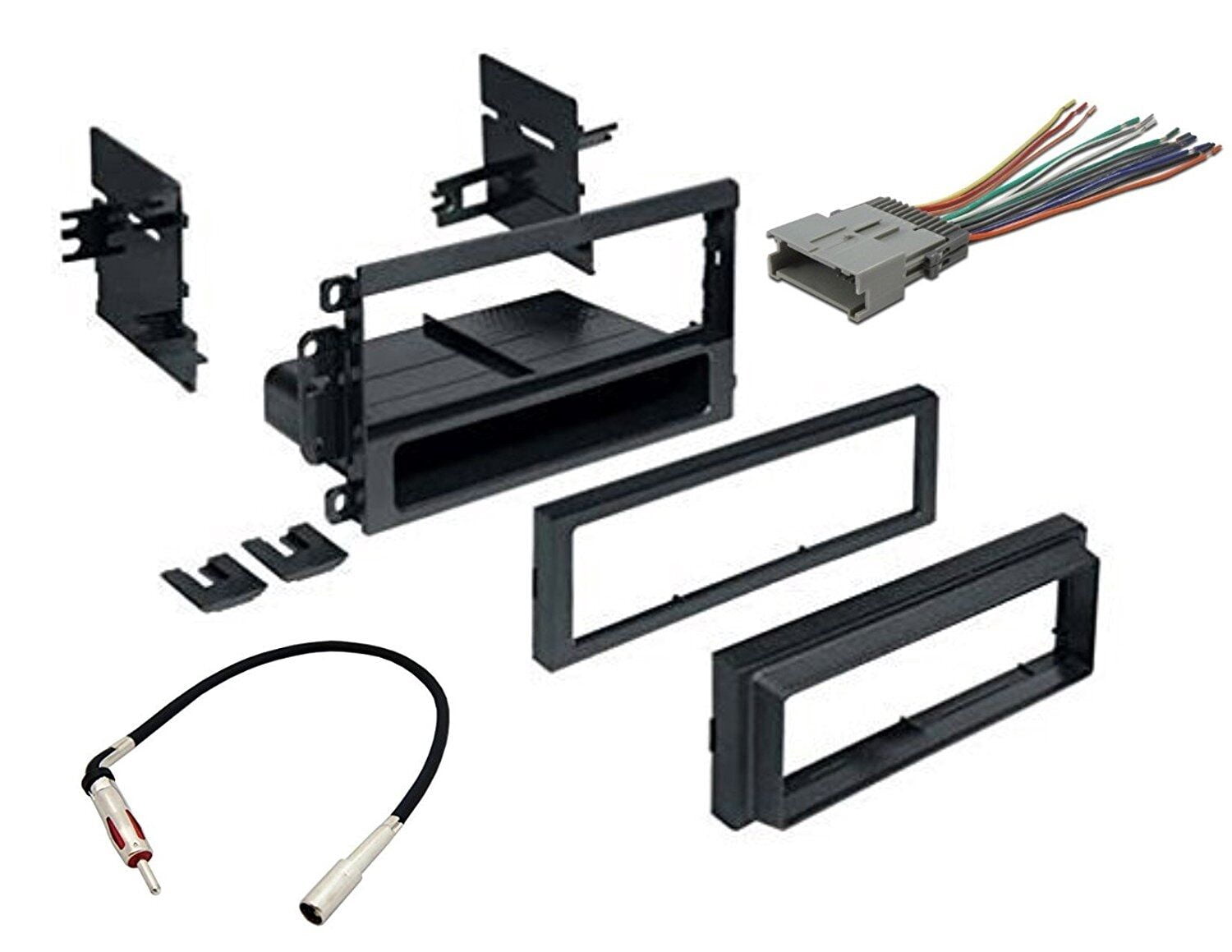 Single DIN Stereo Dash Kit & Pocket For 2003-2008 Toyota Corolla - Includes Wiring Harness