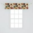 thumbnail image 2 of Flowers Window Valance, Retro Poppy Pattern Bold Vintage Petals Earthy Nostalgic Garden Print, Curtain Valance for Kitchen Bedroom with Rod Pocket, 54" X 18", Amber Seafoam and Brown, by Ambesonne, 2 of 2