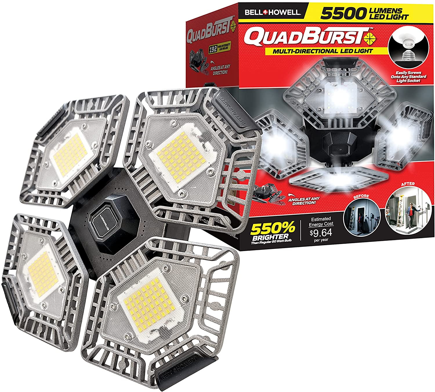 Bell+Howell QuadBurst, High Intensity Lighting 192 LED, Multi