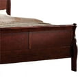 thumbnail image 3 of Maklaine 63" Transitional Style Wood Queen Sleigh Bed in Brown, 3 of 5