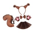 thumbnail image 1 of Kit de disfraz de cola de animal, guantes de cosplay para fiestas temáticas de animales. café, 1 of 9