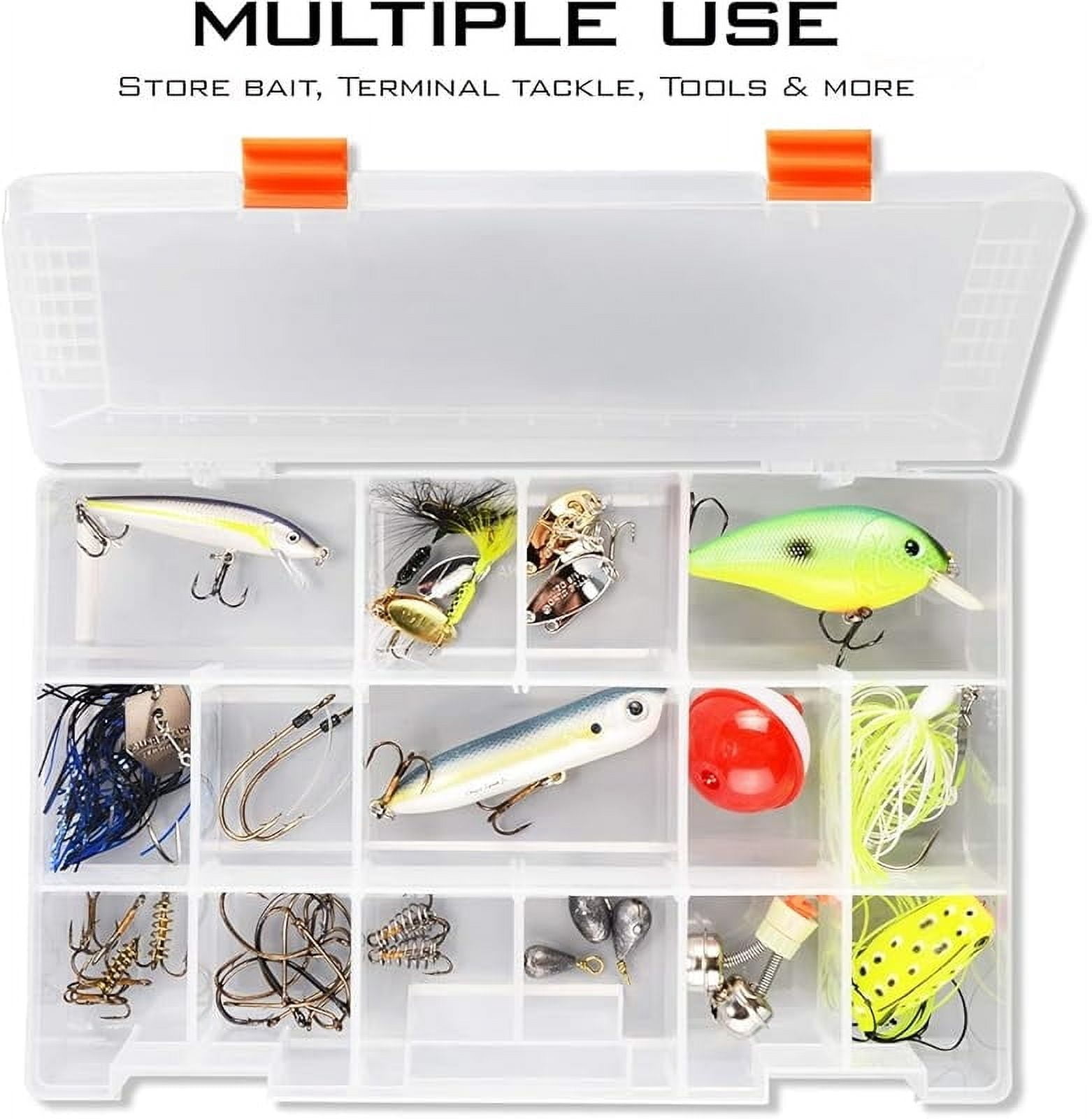 Tackle Boxes, Plastic Box, Plastic Storage Organizer Box with Removable Dividers - Fishing Tackle Storage - Box Organizer - 2 Packs /4 Packs Tackle Trays - Parts Box