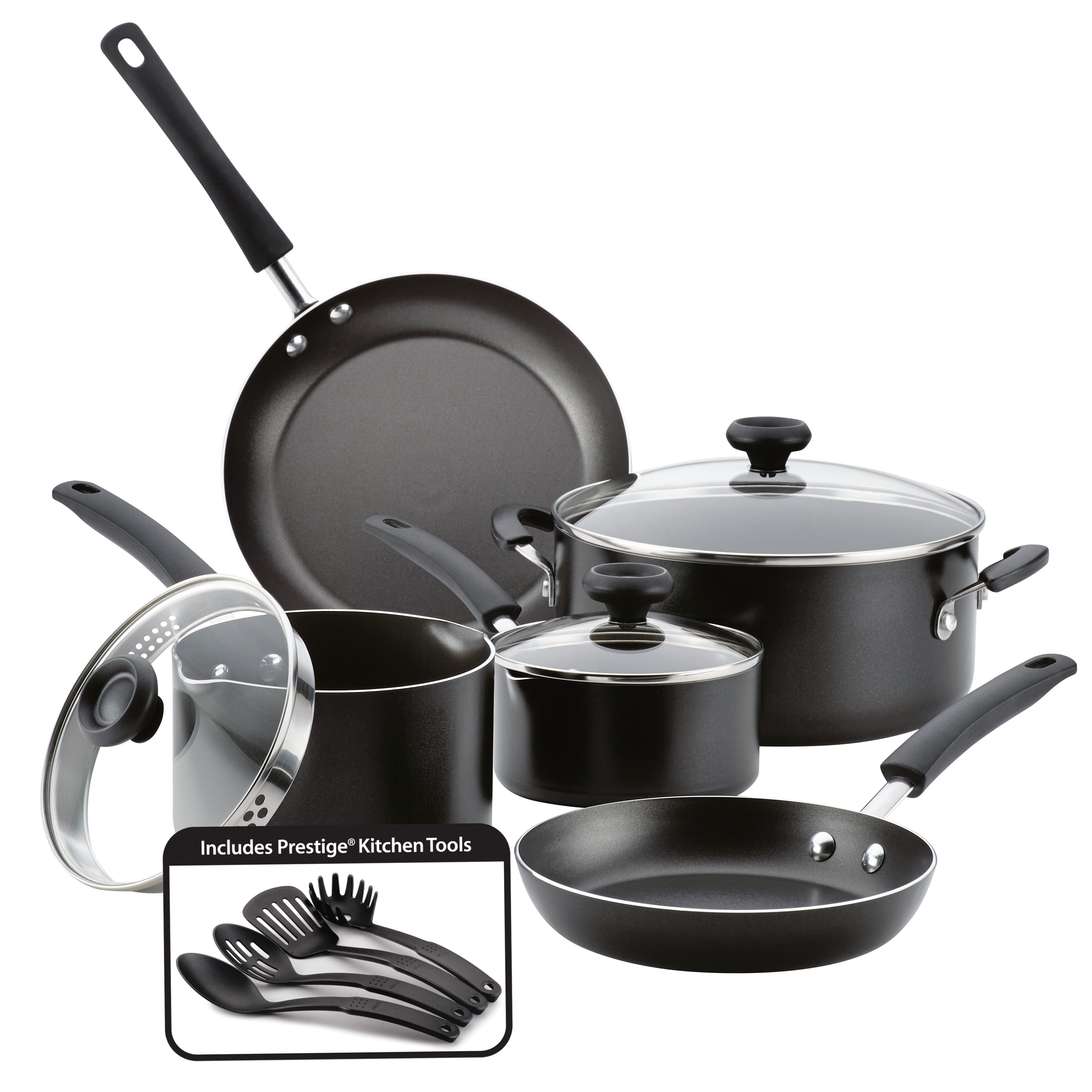 Farberware 12-Piece Easy Clean Nonstick Pots and Pans Set/Cookware Set