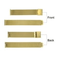 thumbnail image 4 of Uxcell Stainless Steel Mesh Watch Band 16mm Quick Release Adjustable Strap, Gold Tone, 4 of 6