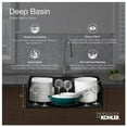 thumbnail image 6 of Kohler K-8185-1 Kennon 33" Drop In Or Undermount Dual Basin Stone Composite Kitchen Sink -, 6 of 7