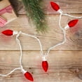 thumbnail image 2 of Northlight LED C9 Christmas Lights - Red - 16' White Wire - 25ct, 2 of 5